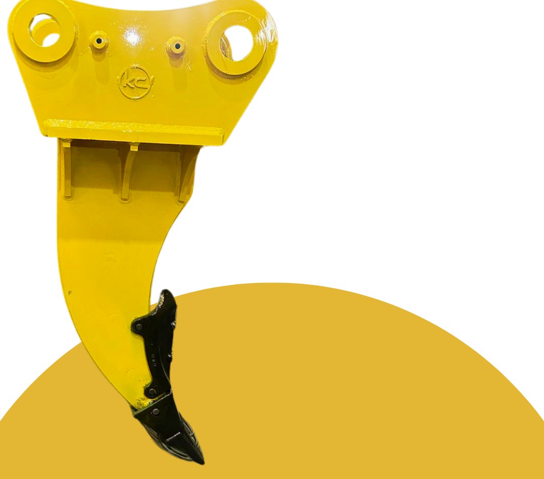 Ripper amarelo para escavadeira CAT 336