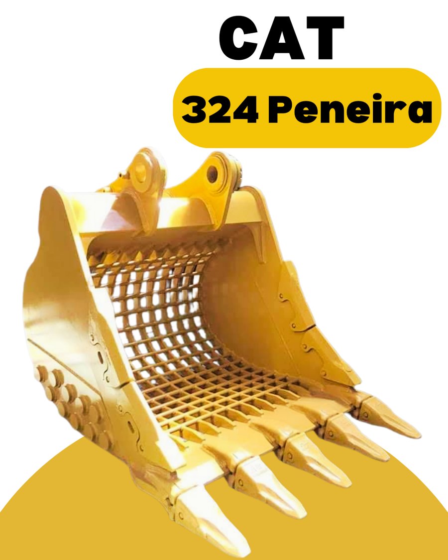 Caçamba peneira amarela para escavadeira CAT 324