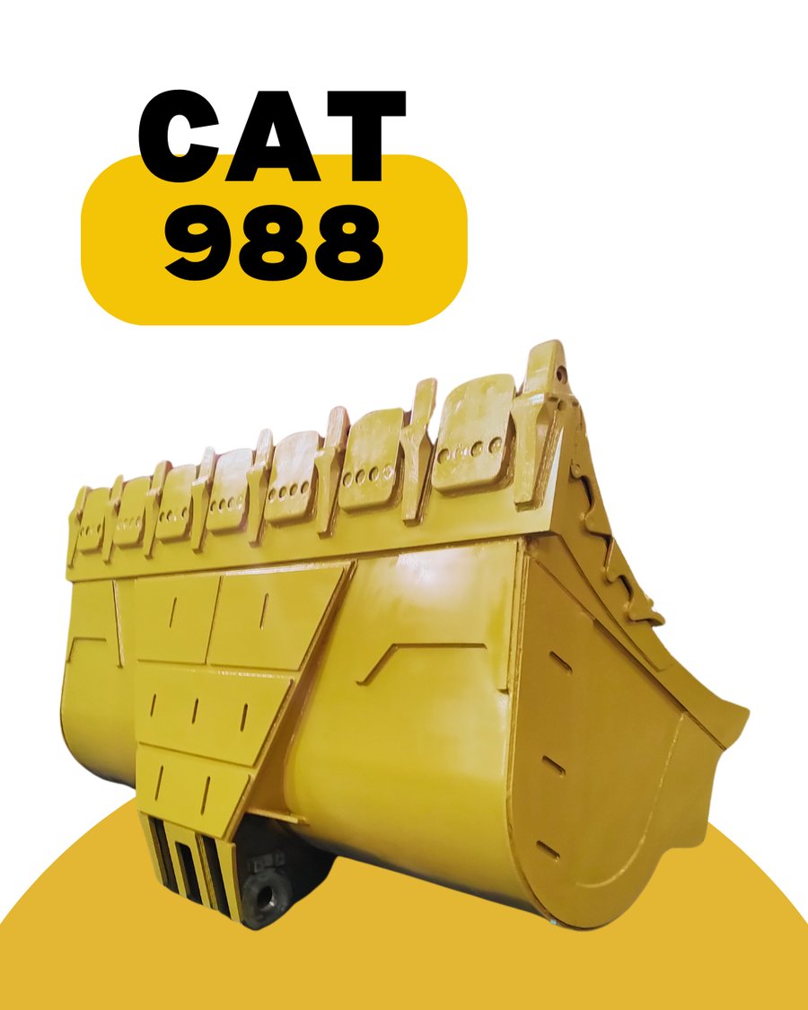 Caçamba de grande porte com dentes para carregadeira CAT 988