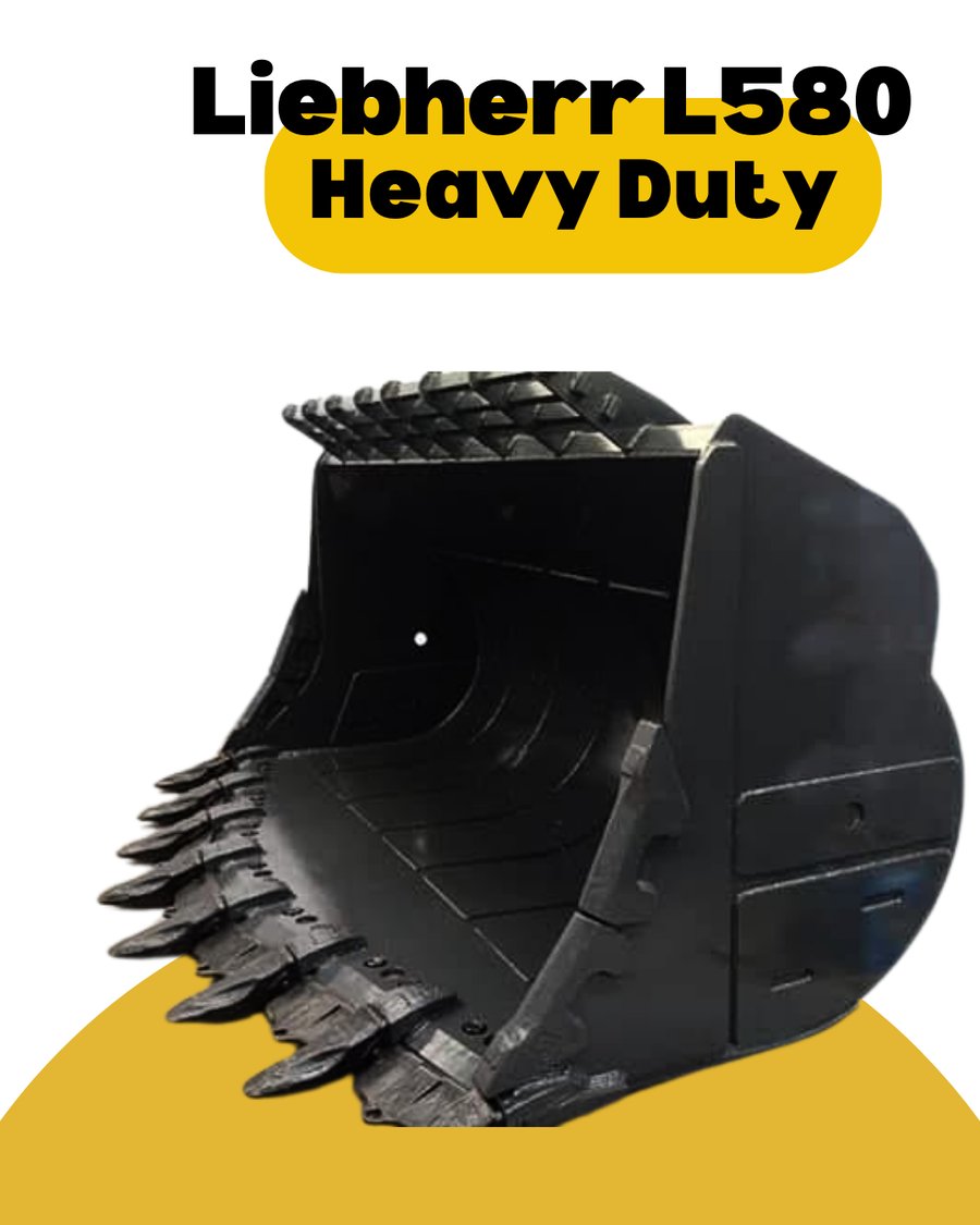 Caçamba heavy duty com dentes para carregadeira Liebherr L580