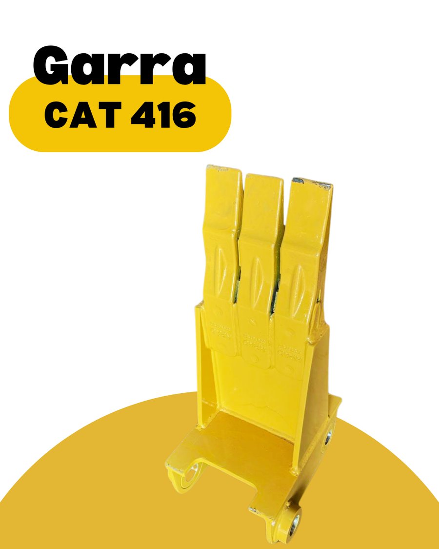 Garra de três dentes para retroescavadeira CAT 416