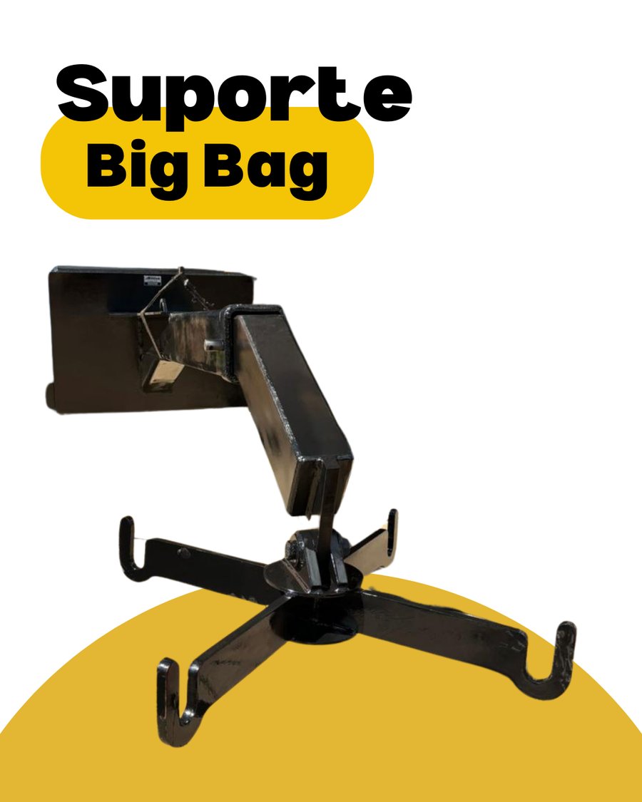 Suporte big bag com quatro ganchos